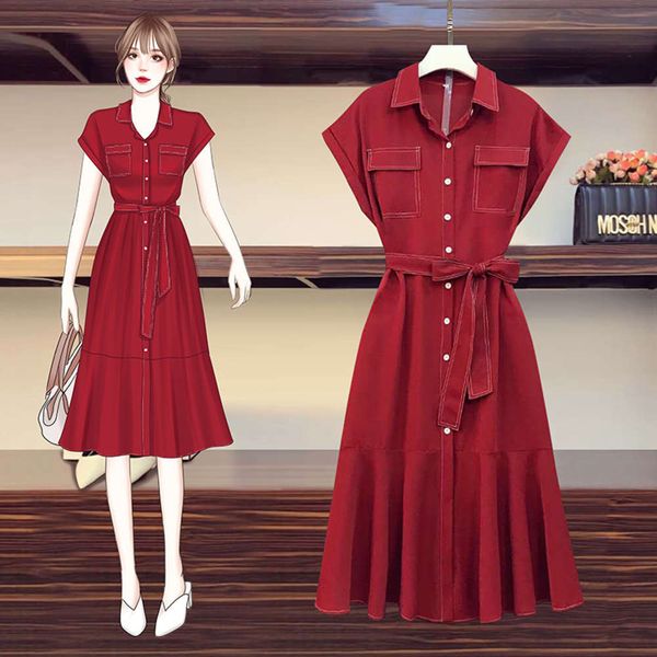 casual dresses dress fat sister summer large women's clothing age reduction cover belly waist show thin temperament shirt ag21, Black;gray
casual dresses dress fat sister summer large women's clothing age reduction cover belly waist show thin temperament shirt ag21, Black;gray