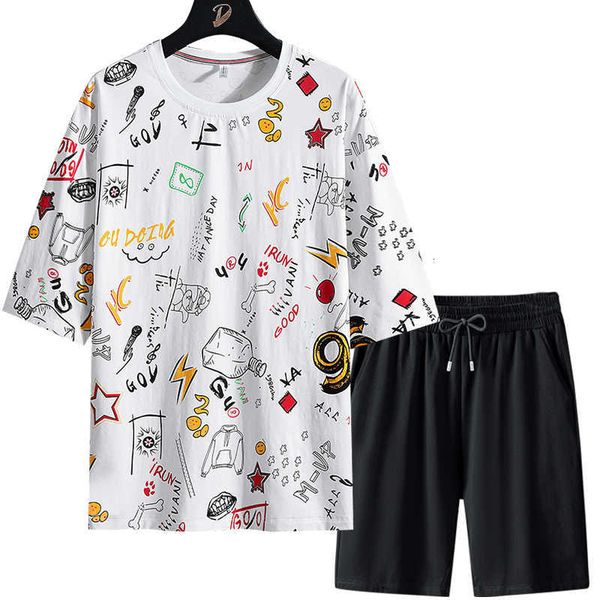 men's tracksuits summer fashion print tracksuit casual 2 piece sets short sleeve t-shirts+shorts sportswear cotton sweat suits 8xl, Gray
men's tracksuits summer fashion print tracksuit casual 2 piece sets short sleeve t-shirts+shorts sportswear cotton sweat suits 8xl, Gray