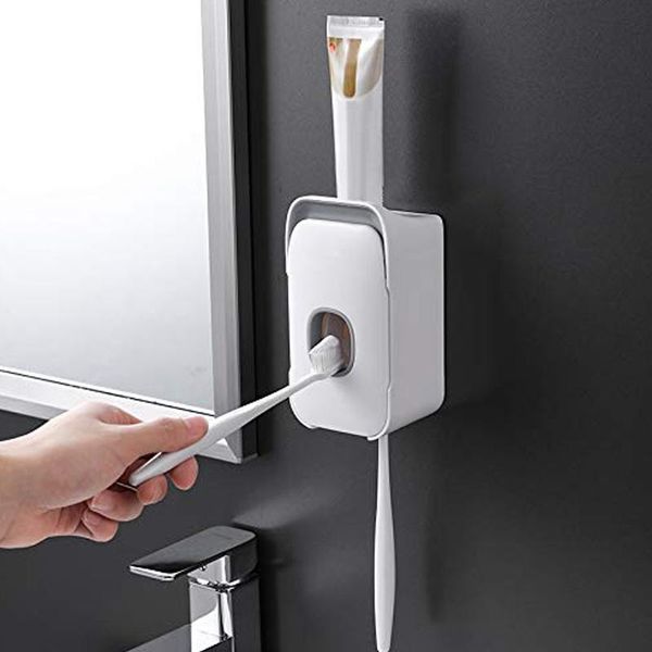 2-in-1 automatic toothpaste dispenser toothbrush holder suction wall mounted hands squeezer holders
2-in-1 automatic toothpaste dispenser toothbrush holder suction wall mounted hands squeezer holders