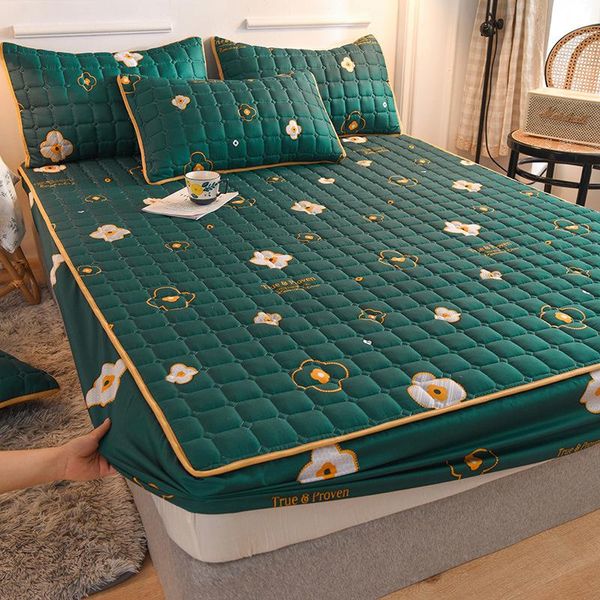 sheets & sets thicken quilted mattress cover warm soft cotton queen king bed fitted sheet not including case
sheets & sets thicken quilted mattress cover warm soft cotton queen king bed fitted sheet not including case