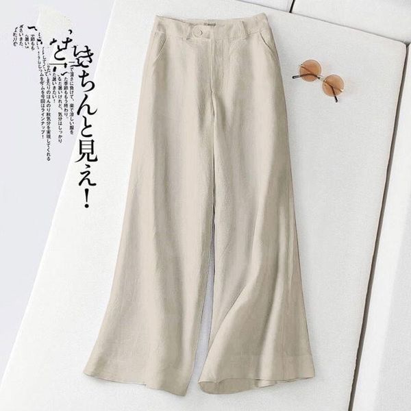 women's pants & capris plus size women cotton linen wide leg 2021 autumn simple style vintage solid colot ladies high waist trousers s1, Black;white
women's pants & capris plus size women cotton linen wide leg 2021 autumn simple style vintage solid colot ladies high waist trousers s1, Black;white