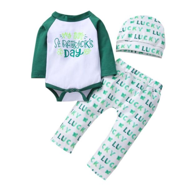 clothing sets st. patrick's day baby boys three piece set, mosaic color crew neck long sleeve romper letter print trousers hat 0-12 mon, White
clothing sets st. patrick's day baby boys three piece set, mosaic color crew neck long sleeve romper letter print trousers hat 0-12 mon, White