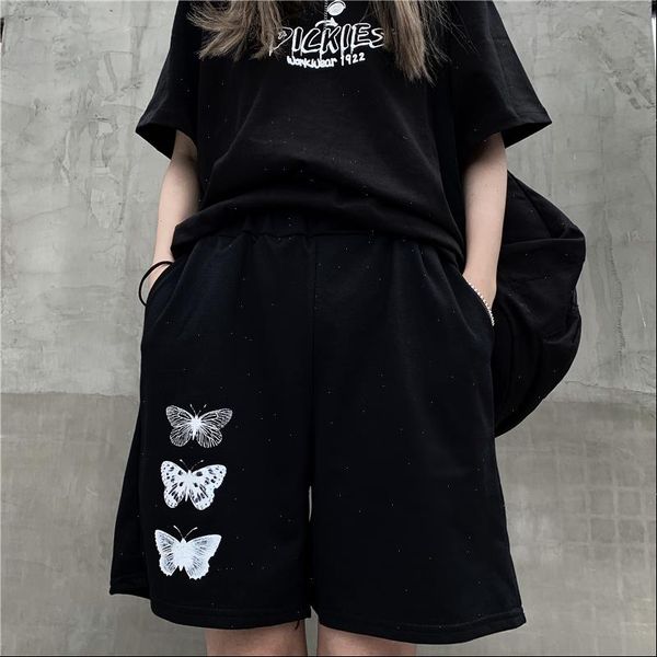 all match summer vintage womens short butterfly printing harajuku high waist casual running female, White;black
all match summer vintage womens short butterfly printing harajuku high waist casual running female, White;black