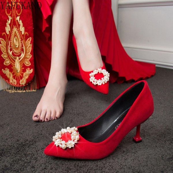 dress shoes wedding luxurious crystal pearl buckle bridesmaid thin heels high red green suede pointed womens pumps single, Black
dress shoes wedding luxurious crystal pearl buckle bridesmaid thin heels high red green suede pointed womens pumps single, Black