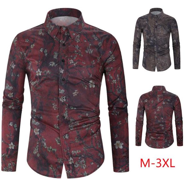 men's casual shirts paisley print long sleeve shirt blue cotton for men black button up man wedding party slim fit floral c085, White;black
men's casual shirts paisley print long sleeve shirt blue cotton for men black button up man wedding party slim fit floral c085, White;black
