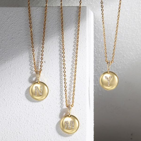 pendant necklaces dainty cute initial a-z letter cz medallion charm necklace  for women girls rolo chain length adjustable gifts dgp423a, Silver
pendant necklaces dainty cute initial a-z letter cz medallion charm necklace  for women girls rolo chain length adjustable gifts dgp423a, Silver