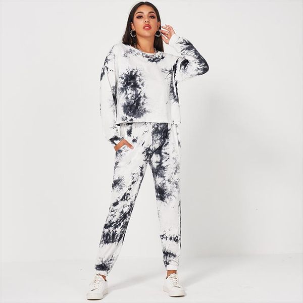 sport suit tie dye womens pants round neck pullover loose n shirts elastic pocket casual sports print tracksuits, White
sport suit tie dye womens pants round neck pullover loose n shirts elastic pocket casual sports print tracksuits, White