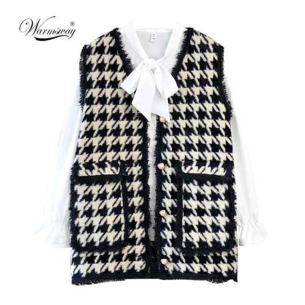 houndstooth faux mink fur women spring autumn single-breasted waistcoat knitted vest sleeveless jacket c-258 211123, Black;white
houndstooth faux mink fur women spring autumn single-breasted waistcoat knitted vest sleeveless jacket c-258 211123, Black;white