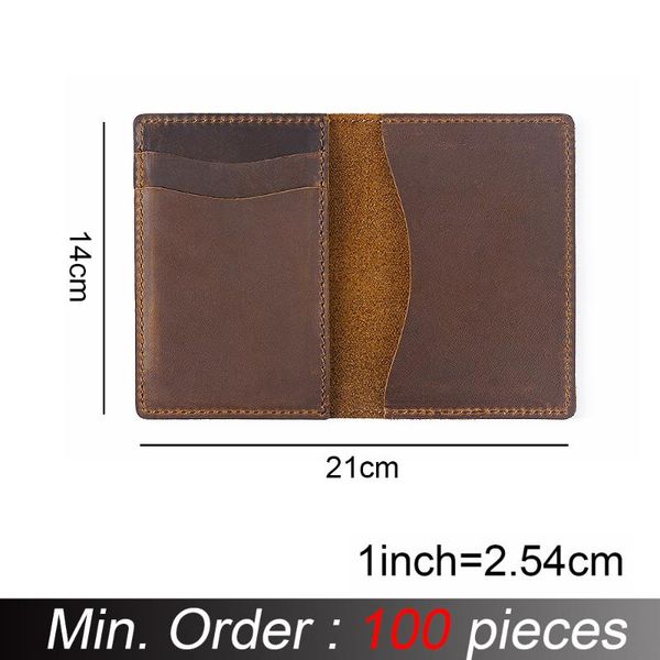 card holders 100 pieces / lot 10.2x7.5cm id vintage design brown crazy horse leather customized business wallet, Brown;gray
card holders 100 pieces / lot 10.2x7.5cm id vintage design brown crazy horse leather customized business wallet, Brown;gray