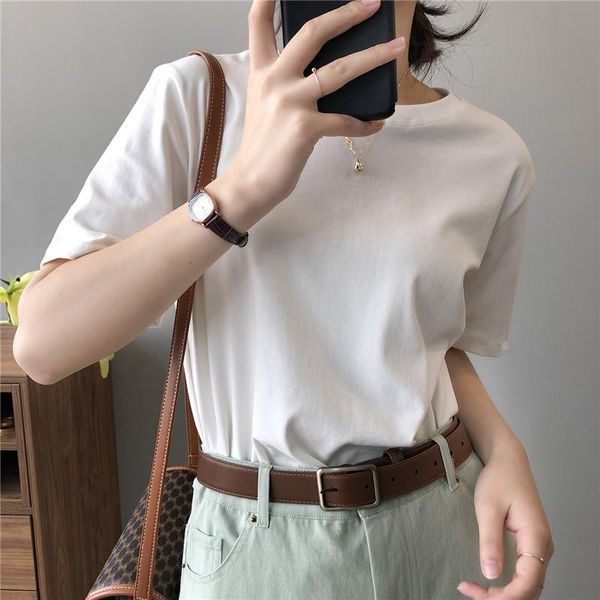 women's t-shirt casual 100%cotton basic women loose solid tees summer oversized short sleeve tshirt female plus size -4xl, White
women's t-shirt casual 100%cotton basic women loose solid tees summer oversized short sleeve tshirt female plus size -4xl, White