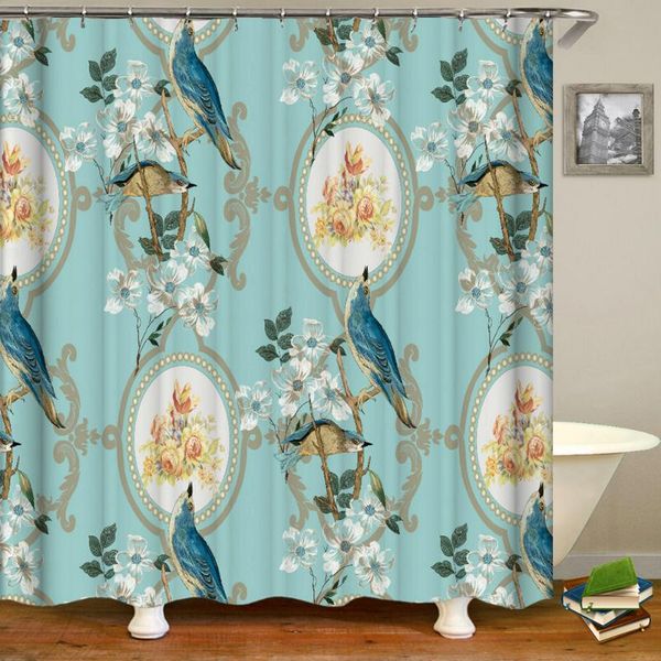 european retro flowers birds shower curtains bathroom waterproof bath curtain polyester fabric dafield screen with 12 hooks
european retro flowers birds shower curtains bathroom waterproof bath curtain polyester fabric dafield screen with 12 hooks