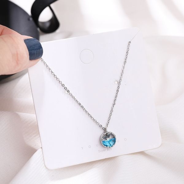 s925 silver, japan and south korea new creative design women's elegant temperament necklace mermaid tears clavicle chain, Black
s925 silver, japan and south korea new creative design women's elegant temperament necklace mermaid tears clavicle chain, Black