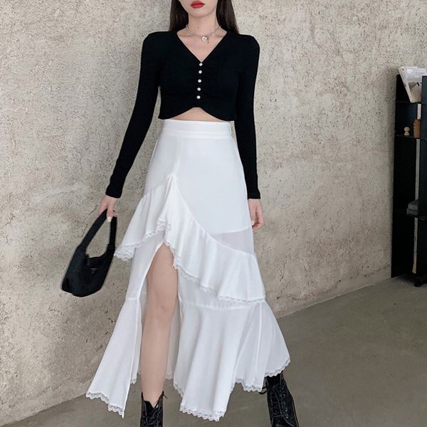 skirts fall together of two female pieces harvest knitted shirt + babados bodycon skirt long set 2 piece assembly for women's, Black
skirts fall together of two female pieces harvest knitted shirt + babados bodycon skirt long set 2 piece assembly for women's, Black