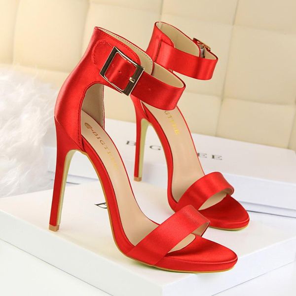 nightclub stiletto super high heel satin metal belt buckle one-strap sandals shoes for women sandalias de tacon dress, Black
nightclub stiletto super high heel satin metal belt buckle one-strap sandals shoes for women sandalias de tacon dress, Black