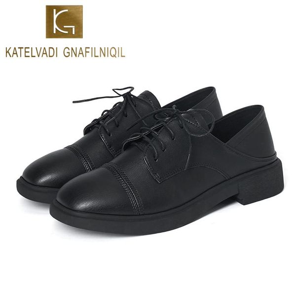 dress shoes katelvadi fashion spring and autumn oxford woman loafers maleather casual lace up women's xsx008, Black
dress shoes katelvadi fashion spring and autumn oxford woman loafers maleather casual lace up women's xsx008, Black