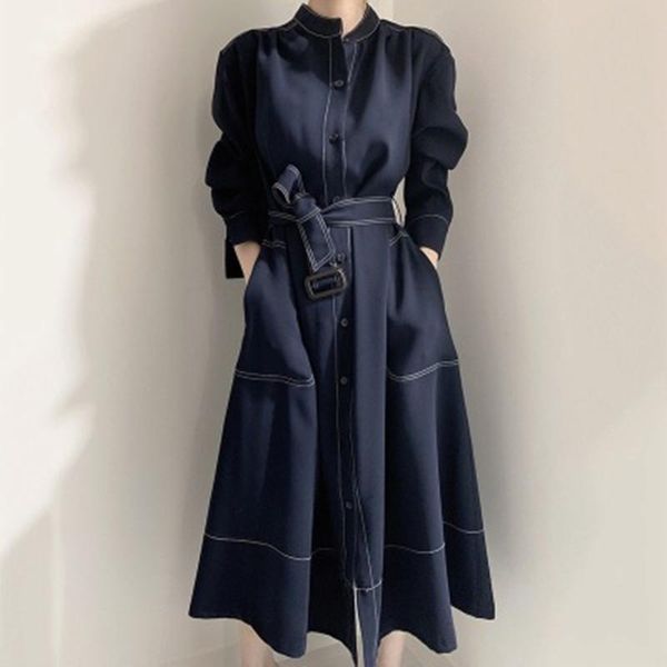 casual dresses korean vintage elegant women loose bandage dress fashion office lady solid chic a line trench vestidos autumn, Black;gray
casual dresses korean vintage elegant women loose bandage dress fashion office lady solid chic a line trench vestidos autumn, Black;gray