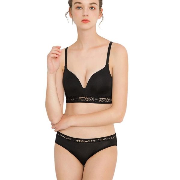 bras sets smooth bra brief women's set lace no trace steel ring deep v gathered women bralette and panties, Red;black
bras sets smooth bra brief women's set lace no trace steel ring deep v gathered women bralette and panties, Red;black