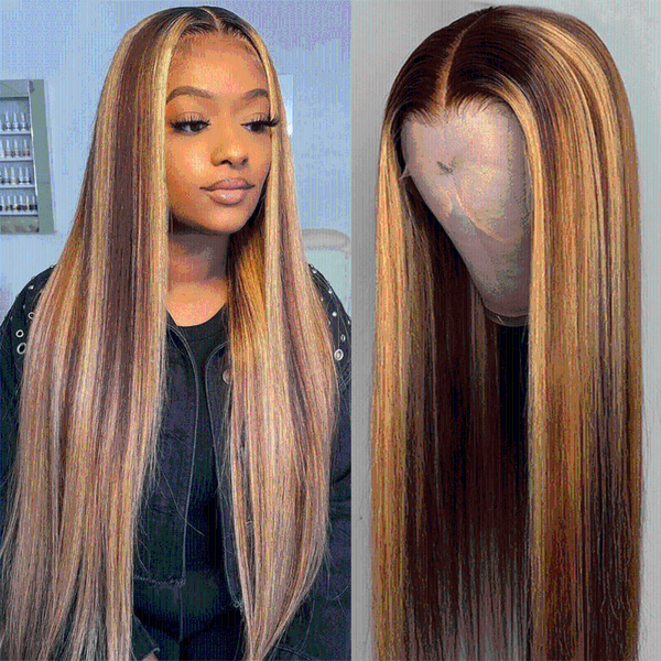 inch highlight lace front human hair wigs brazilian straight frontal wig pre plucked remy 4x4 closure for women, Black;brown
inch highlight lace front human hair wigs brazilian straight frontal wig pre plucked remy 4x4 closure for women, Black;brown