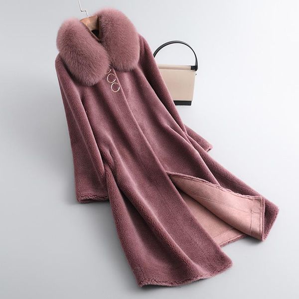 women's fur & faux winter real coat women long coats and jackets female collar outwear 100% wool korean clothes wpy1966, Black
women's fur & faux winter real coat women long coats and jackets female collar outwear 100% wool korean clothes wpy1966, Black