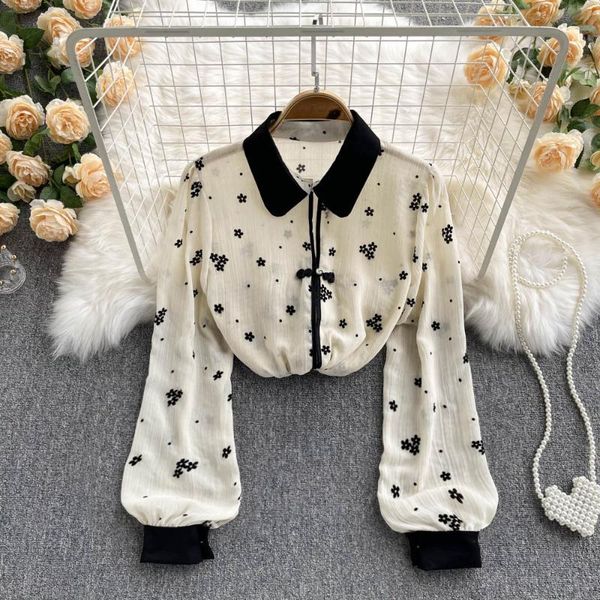 women's blouses & shirts c107 women fashion autumn retro disc button shirt long sleeve loose elegant clothes blusas mujer blouse, White
women's blouses & shirts c107 women fashion autumn retro disc button shirt long sleeve loose elegant clothes blusas mujer blouse, White