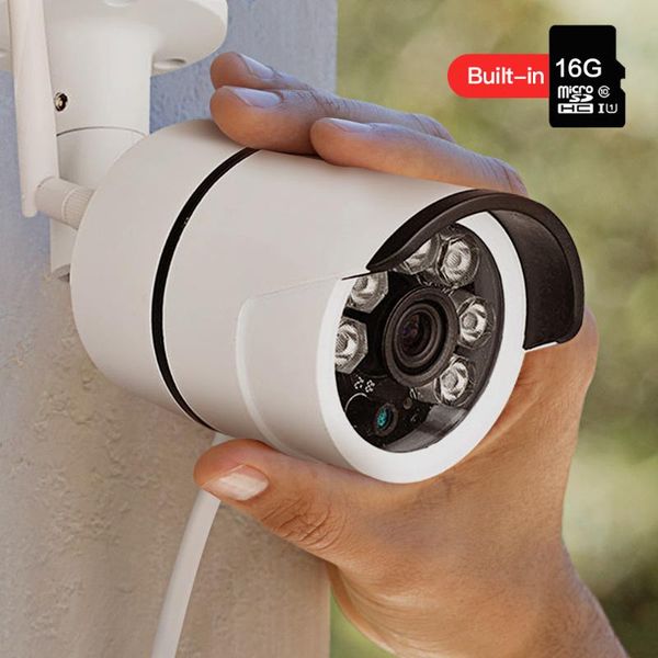 outdoor waterproof wireless security ip camera wifi built-in 16g memory card night vision cctv 720p cameras
outdoor waterproof wireless security ip camera wifi built-in 16g memory card night vision cctv 720p cameras