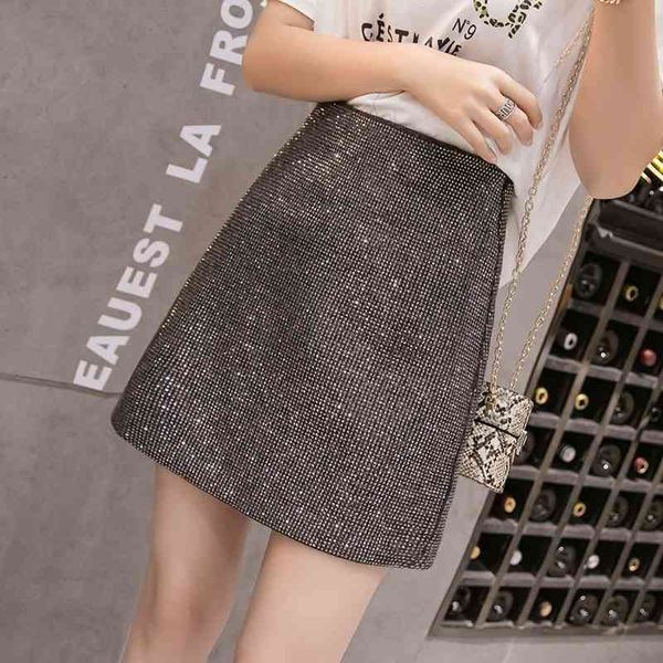 korean style black silver elastic waist super mini skirt women high waist short skirt office party pencil sequin skirts 210608
korean style black silver elastic waist super mini skirt women high waist short skirt office party pencil sequin skirts 210608