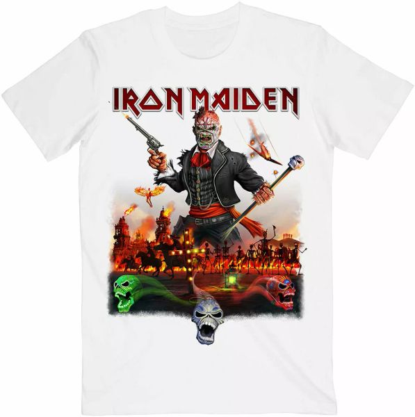 white iron maiden legacy of the beast mexico official t-shirt men unisex, White;black
white iron maiden legacy of the beast mexico official t-shirt men unisex, White;black