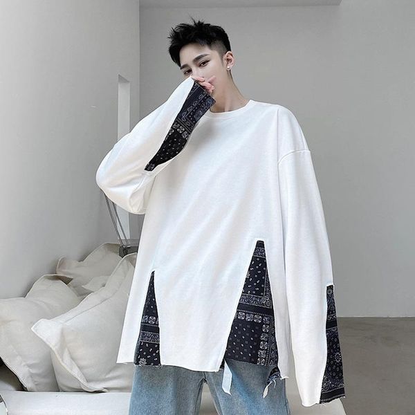 korean version of ins dark retro cashew flower stitching fake two-piece thin long-sleeved pullover sweater men's hoodies & sweatshirts, Black
korean version of ins dark retro cashew flower stitching fake two-piece thin long-sleeved pullover sweater men's hoodies & sweatshirts, Black