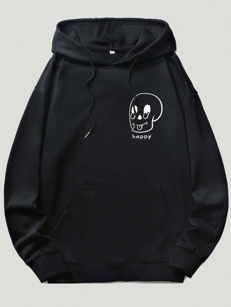 romwe guys skull & letter graphic drawstring hoodie g8wo#, Black
romwe guys skull & letter graphic drawstring hoodie g8wo#, Black