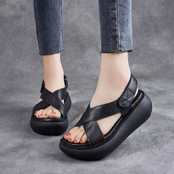 ethnic style sandals women's summer thick-soled wild flat-bottomed slope with retro casual cross roman shoes c730 dress, Black
ethnic style sandals women's summer thick-soled wild flat-bottomed slope with retro casual cross roman shoes c730 dress, Black