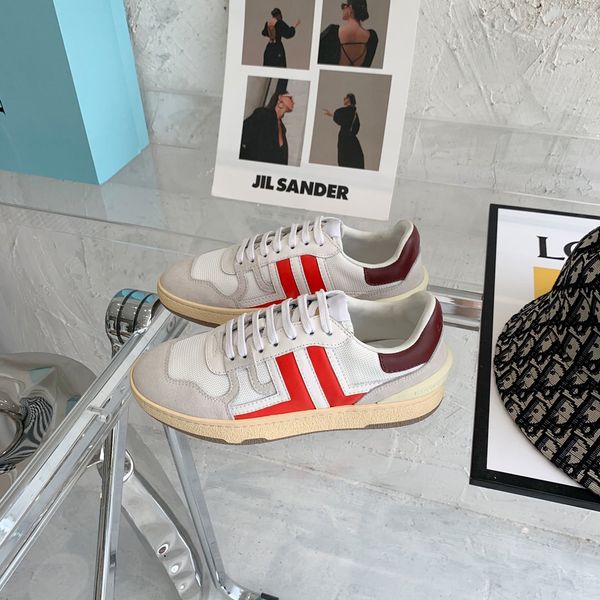 low-men's and women's shoes, comfortable brand lace-up flat-bottomed designer luxury sneakers, Red;white
low-men's and women's shoes, comfortable brand lace-up flat-bottomed designer luxury sneakers, Red;white
