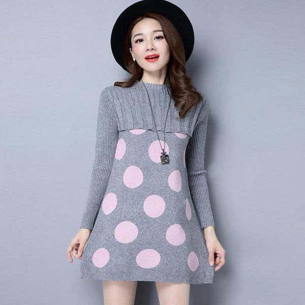 casual dresses fashion winter women's sweatshirt dress dot turtleneck ladies long sleeve knit plus size 4xl, Black;gray
casual dresses fashion winter women's sweatshirt dress dot turtleneck ladies long sleeve knit plus size 4xl, Black;gray