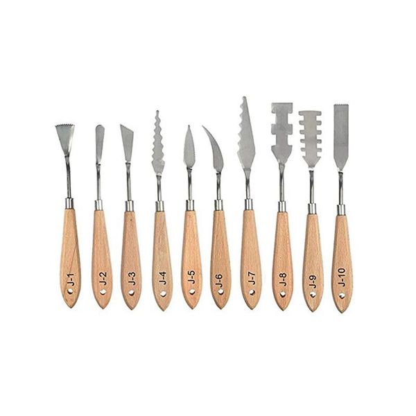 10pcs stainless steel spatula kit palette gouache supplies for oil painting knife fine arts tool set flexible blades craft tools
10pcs stainless steel spatula kit palette gouache supplies for oil painting knife fine arts tool set flexible blades craft tools
