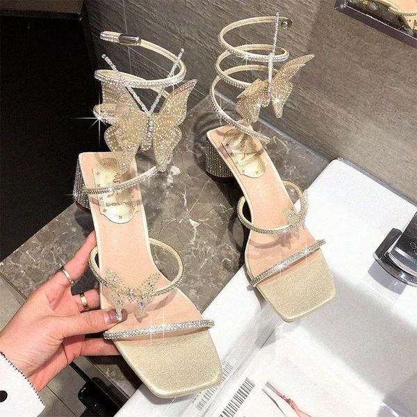 dress shoes luxury designer rhinestone butterfly women sandals strappy high heels summer party wedding bride square toe mules, Black
dress shoes luxury designer rhinestone butterfly women sandals strappy high heels summer party wedding bride square toe mules, Black
