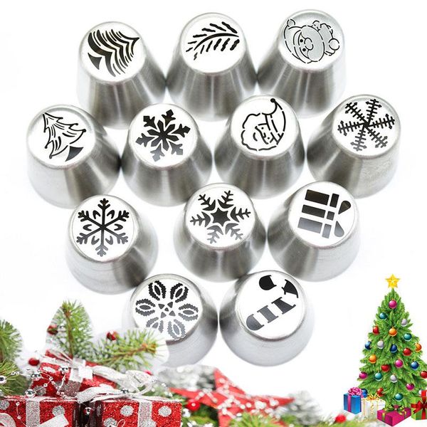 baking & pastry tools stainless steel christmas nozzles lot large russian icing piping cream tips cupcake xmas cake decorating
baking & pastry tools stainless steel christmas nozzles lot large russian icing piping cream tips cupcake xmas cake decorating