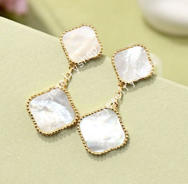 two/three flowers 4/four leaf clover charm stud earrings back mother-of-pearl silver 18k gold plated agate for women girls valentine's, Golden
two/three flowers 4/four leaf clover charm stud earrings back mother-of-pearl silver 18k gold plated agate for women girls valentine's, Golden