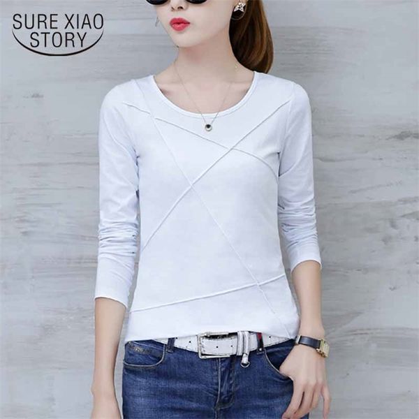 cotton long sleeve shirt women plus size o-neck t-shirt autumn slim fit casual solid office lady korean clothes 10713 210421, White
cotton long sleeve shirt women plus size o-neck t-shirt autumn slim fit casual solid office lady korean clothes 10713 210421, White