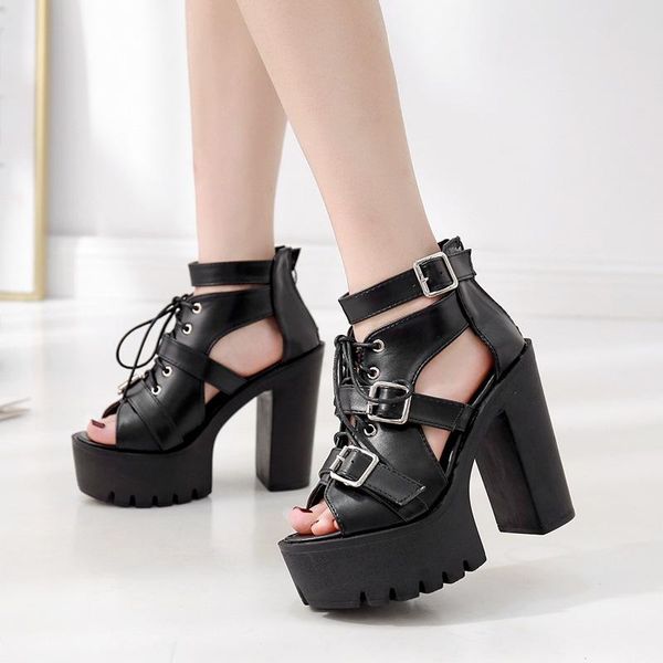 dress shoes 2021 spring korean version of the platform waterproof thick with hollow rome high heel open toe sandals, Black
dress shoes 2021 spring korean version of the platform waterproof thick with hollow rome high heel open toe sandals, Black