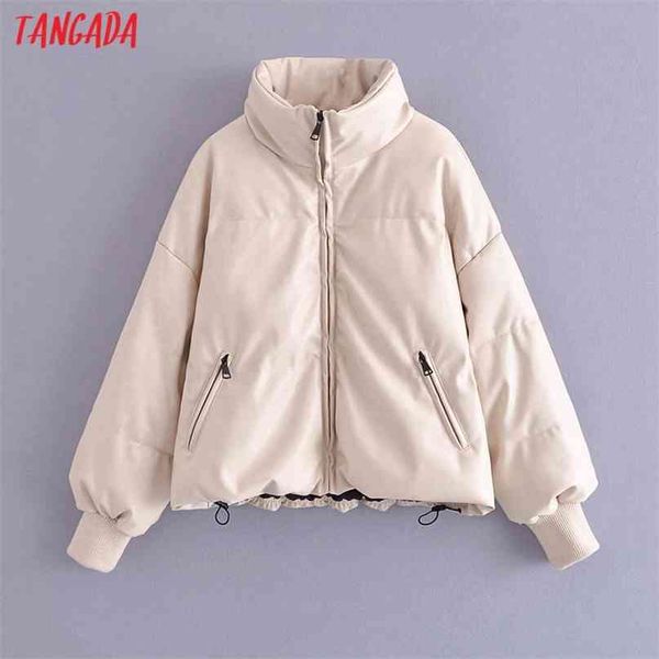 tangada women solid oversize faux leather parkas thick winter zipper pockets female warm elegant coat jacket qn174 210923, Black
tangada women solid oversize faux leather parkas thick winter zipper pockets female warm elegant coat jacket qn174 210923, Black