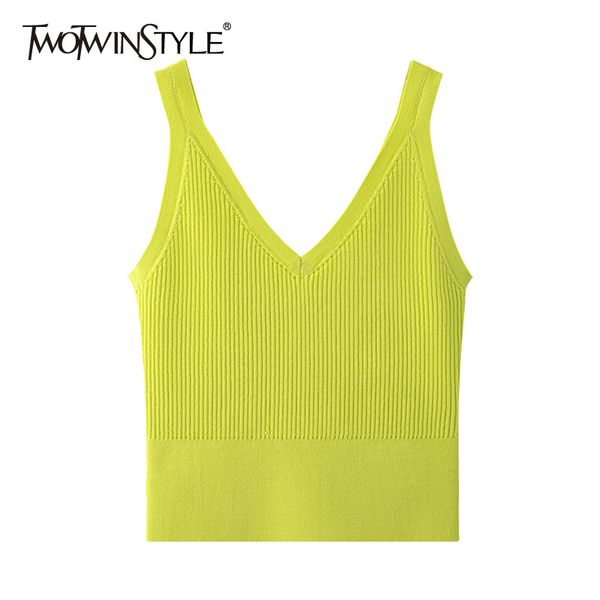yellow knitted slim vests for women v neck sleeveless minimalist tank female summer fashion clothing 210524, White
yellow knitted slim vests for women v neck sleeveless minimalist tank female summer fashion clothing 210524, White