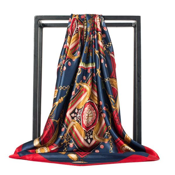 scarves women silk scarf square bandana design brand headband female satin hijab shawl wrap kerchief chain print foulard tudung bawal, Blue;gray
scarves women silk scarf square bandana design brand headband female satin hijab shawl wrap kerchief chain print foulard tudung bawal, Blue;gray