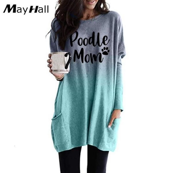 arrival t-shirt for women poodle mom letters print gradient long sleeve pocket plus size funny femme women's, White
arrival t-shirt for women poodle mom letters print gradient long sleeve pocket plus size funny femme women's, White