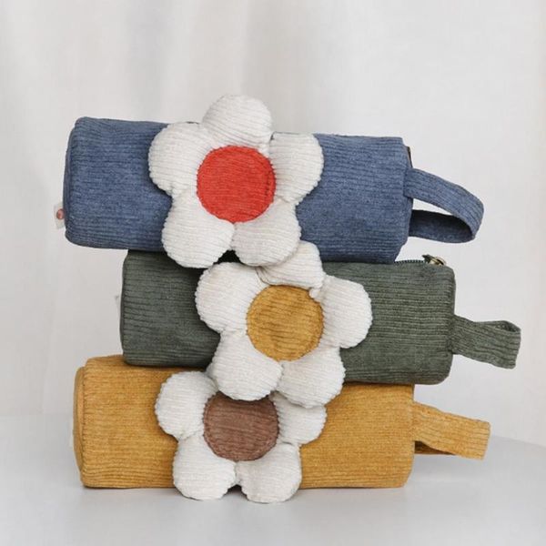 flower decoration pencil case corduroy bag pouch large capacity school stationery organizer storage bags
flower decoration pencil case corduroy bag pouch large capacity school stationery organizer storage bags