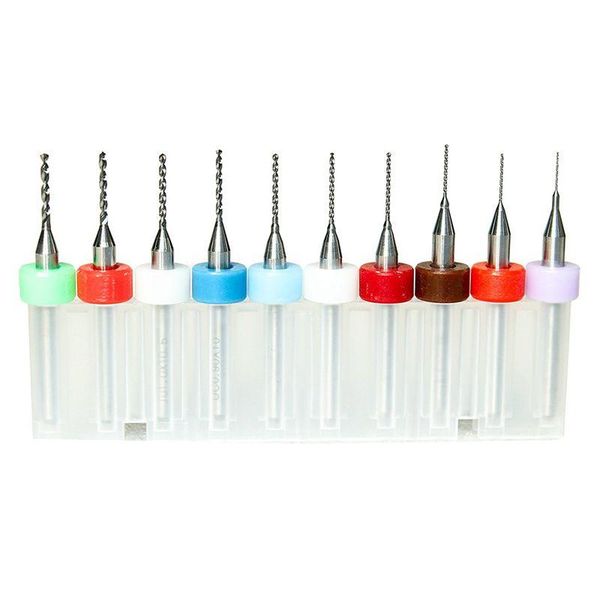 professional drill bits 10 pcs 0.3mm-1.2mm pcb print circuit board tip spiral flute carbide micro-drill for dremel jewelry making cnc engrav
professional drill bits 10 pcs 0.3mm-1.2mm pcb print circuit board tip spiral flute carbide micro-drill for dremel jewelry making cnc engrav