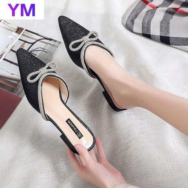 sandals pointed toe shoes work crystal bowknot women female fashion zapatillas mujer casa sapatos femininos summer spring, Black
sandals pointed toe shoes work crystal bowknot women female fashion zapatillas mujer casa sapatos femininos summer spring, Black