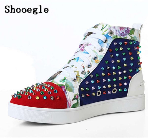 shooegle new big size 39-46 spike fashion flats high-men ankle boots printing platform colorful rivets studs shoes, Black
shooegle new big size 39-46 spike fashion flats high-men ankle boots printing platform colorful rivets studs shoes, Black