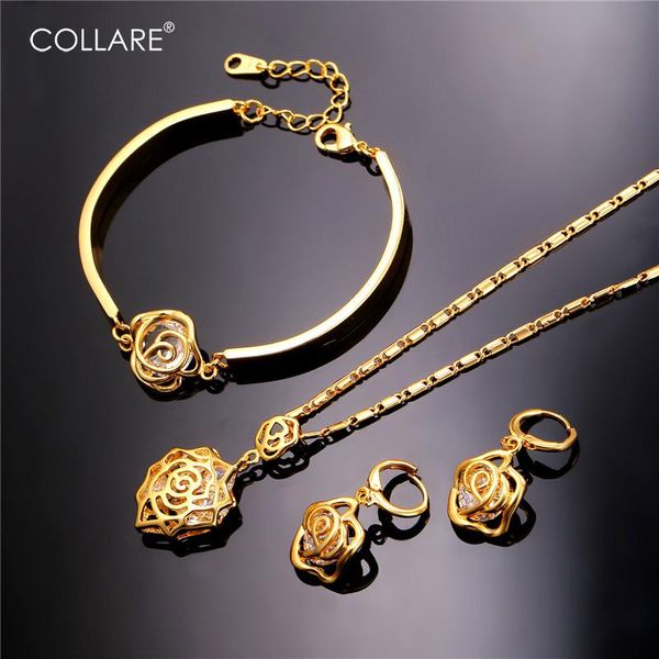 earrings & necklace collare vintage rose jewelry sets for women cubic zirconia gold/silver color pendant bracelet set wedding gift s404
earrings & necklace collare vintage rose jewelry sets for women cubic zirconia gold/silver color pendant bracelet set wedding gift s404