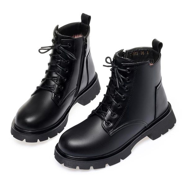 boots women winter genuine leather 2021 fashion wool warm ankle large size british style motorcycle, Black
boots women winter genuine leather 2021 fashion wool warm ankle large size british style motorcycle, Black