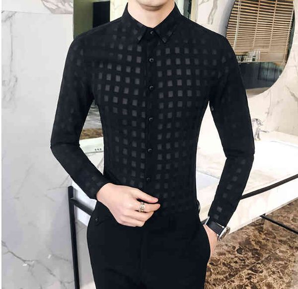 mens lace shirts plaid see though design long sleeve casual spring night club shirt clothing, White;black
mens lace shirts plaid see though design long sleeve casual spring night club shirt clothing, White;black