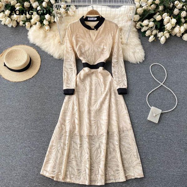 casual dresses 2021 spring autumn women's apricot lace maxi dress o-neck long sleeve high waist fashion vestidos party runway, Black;gray
casual dresses 2021 spring autumn women's apricot lace maxi dress o-neck long sleeve high waist fashion vestidos party runway, Black;gray